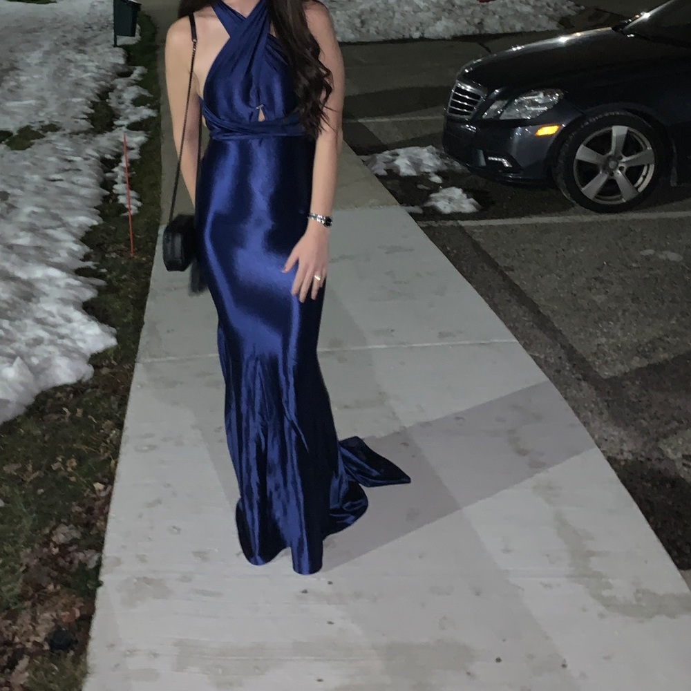 Navy blue gown- Alamour the label